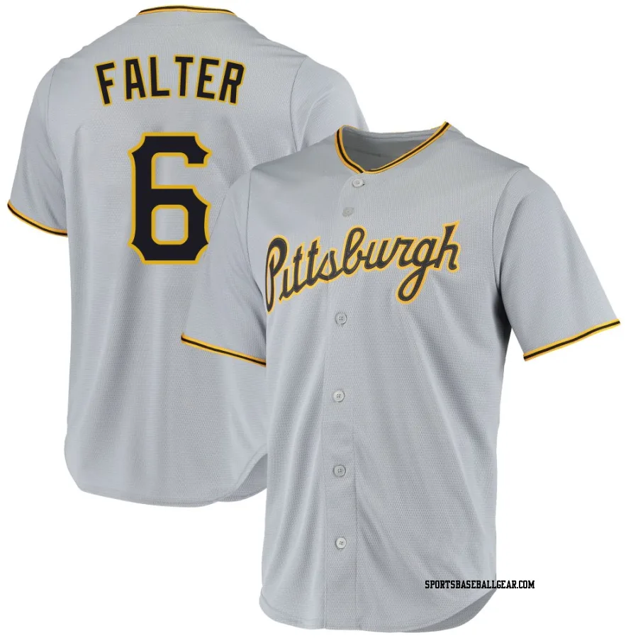 Bailey Falter Youth Pittsburgh Pirates Gray Replica Road Jersey