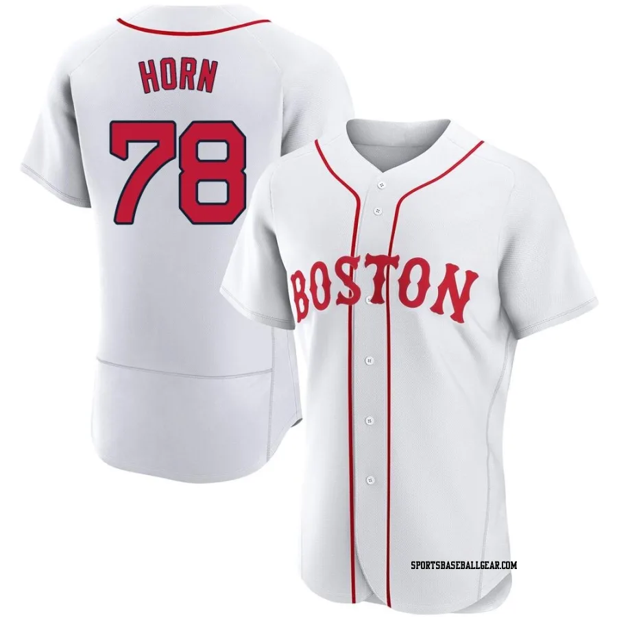 Bailey Horn Men's Boston Red Sox White Authentic 2021 Patriots' Day Jersey
