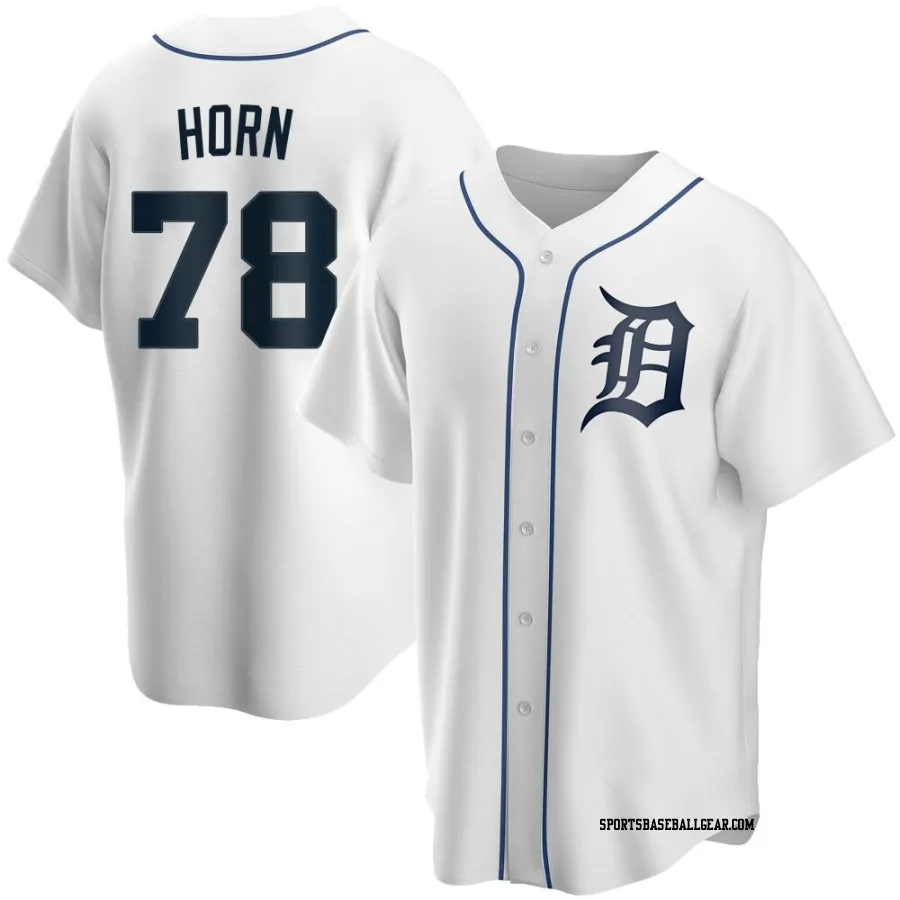 Bailey Horn Men's Detroit Tigers White Replica Home Jersey