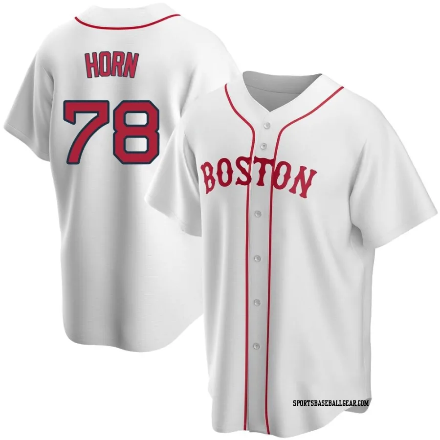 Bailey Horn Youth Boston Red Sox White Replica Alternate Jersey