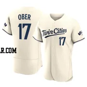 Bailey Ober Men's Minnesota Twins Cream Authentic Alternate 2023 Jersey