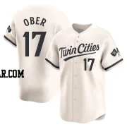 Bailey Ober Men's Minnesota Twins Cream Limited Alternate Jersey