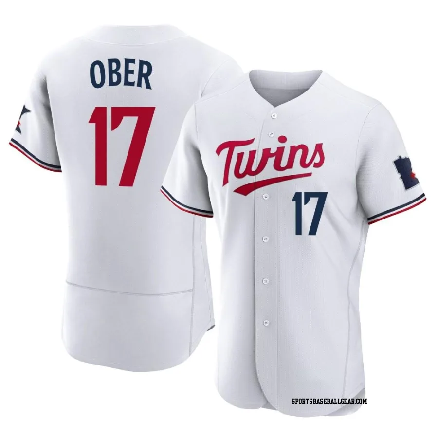 Bailey Ober Men's Minnesota Twins White Authentic Home Jersey