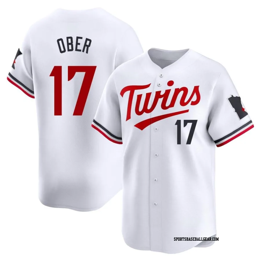 Bailey Ober Men's Minnesota Twins White Limited Home Jersey