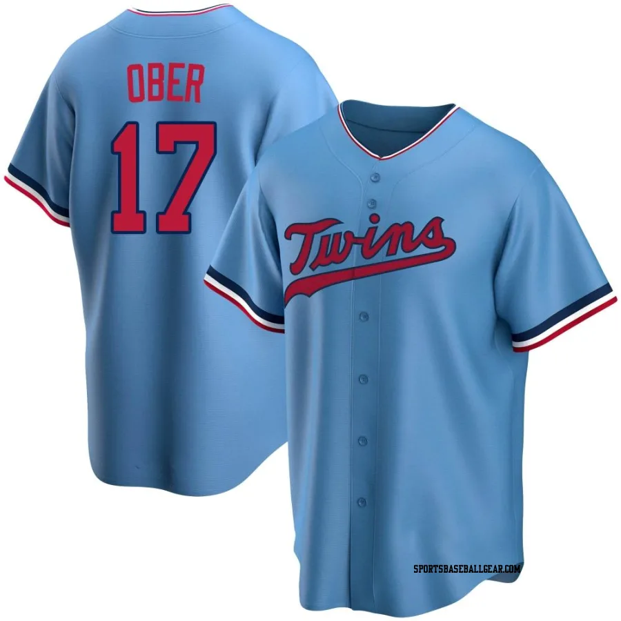 Bailey Ober Youth Minnesota Twins Light Blue Replica Alternate Jersey