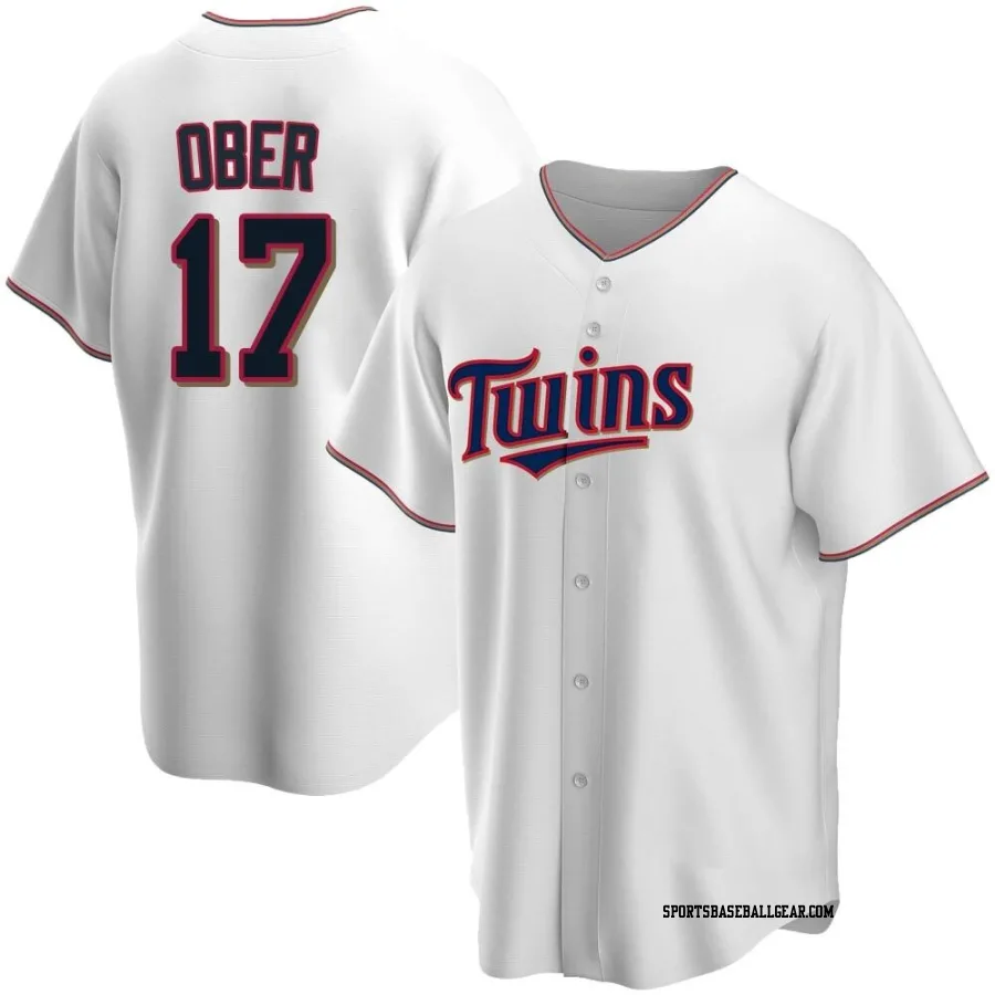 Bailey Ober Youth Minnesota Twins White Replica Home Jersey