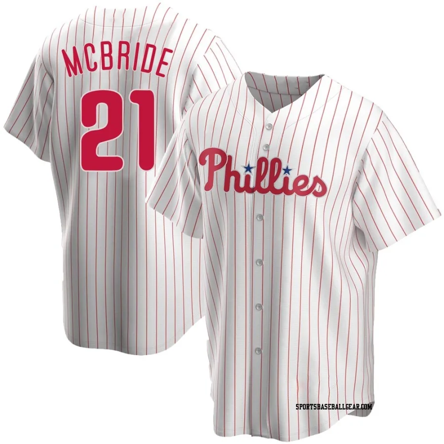 Bake Mcbride Youth Philadelphia Phillies White Replica Home Jersey