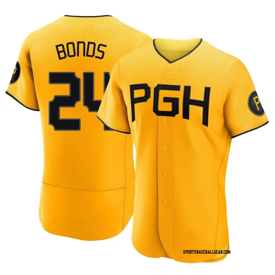 Barry Bonds Men's Pittsburgh Pirates Gold Authentic 2023 City Connect Jersey