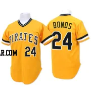 Barry Bonds Men's Pittsburgh Pirates Gold Authentic Throwback Jersey