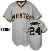 Barry Bonds Men's Pittsburgh Pirates Grey Authentic Throwback Jersey