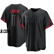Barry Larkin Men's Cincinnati Reds Black Replica 2023 City Connect Jersey