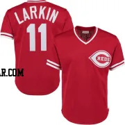 Barry Larkin Men's Cincinnati Reds Red Authentic Throwback Jersey