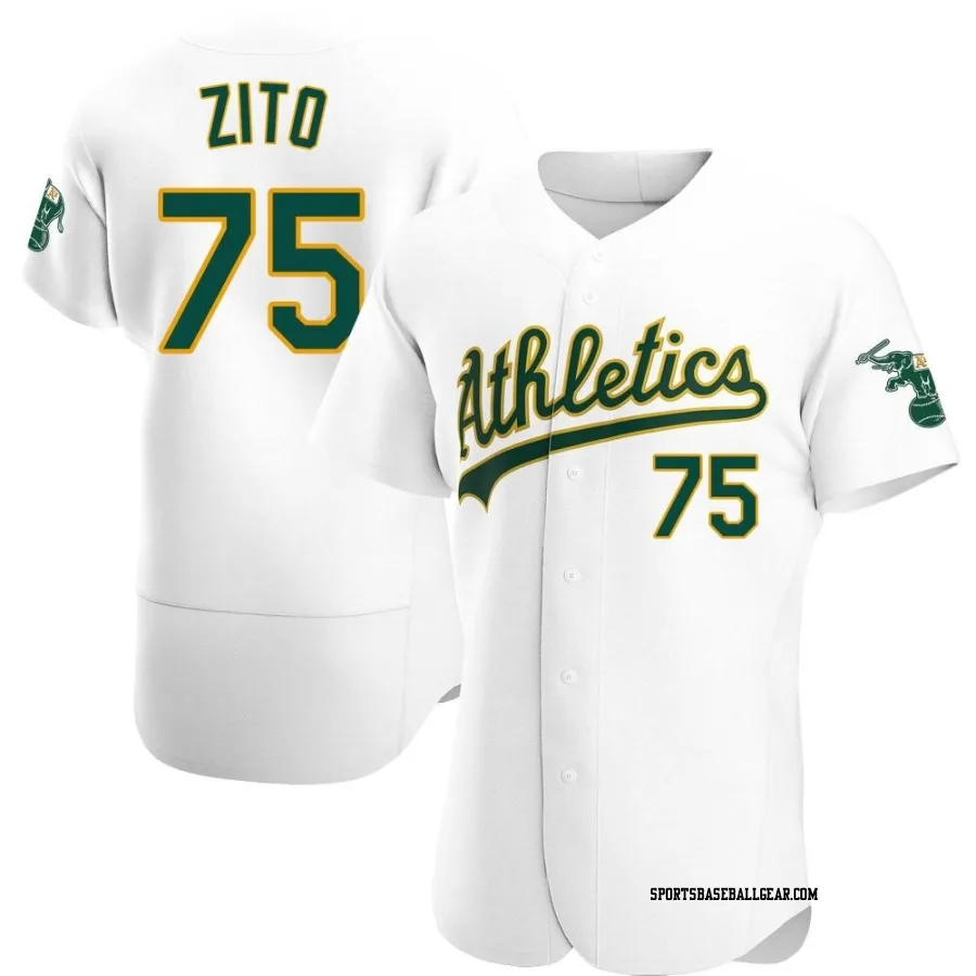 Barry Zito Men's Oakland Athletics White Authentic Home Jersey