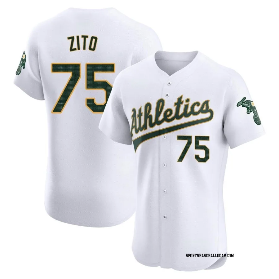 Barry Zito Men's Oakland Athletics White Elite Home Jersey