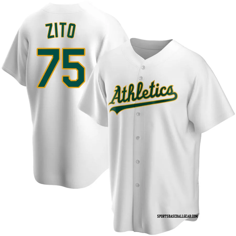 Barry Zito Men's Oakland Athletics White Replica Home Jersey