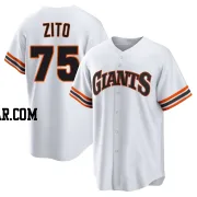 Barry Zito Men's San Francisco Giants White Limited Throwback Cooperstown Collection Jersey