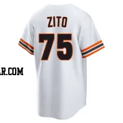 Barry Zito Men's San Francisco Giants White Limited Throwback Cooperstown Collection Jersey