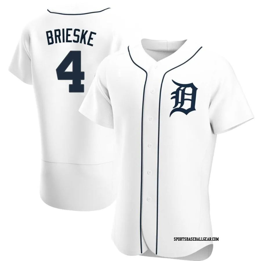 Beau Brieske Men's Detroit Tigers White Authentic Home Jersey