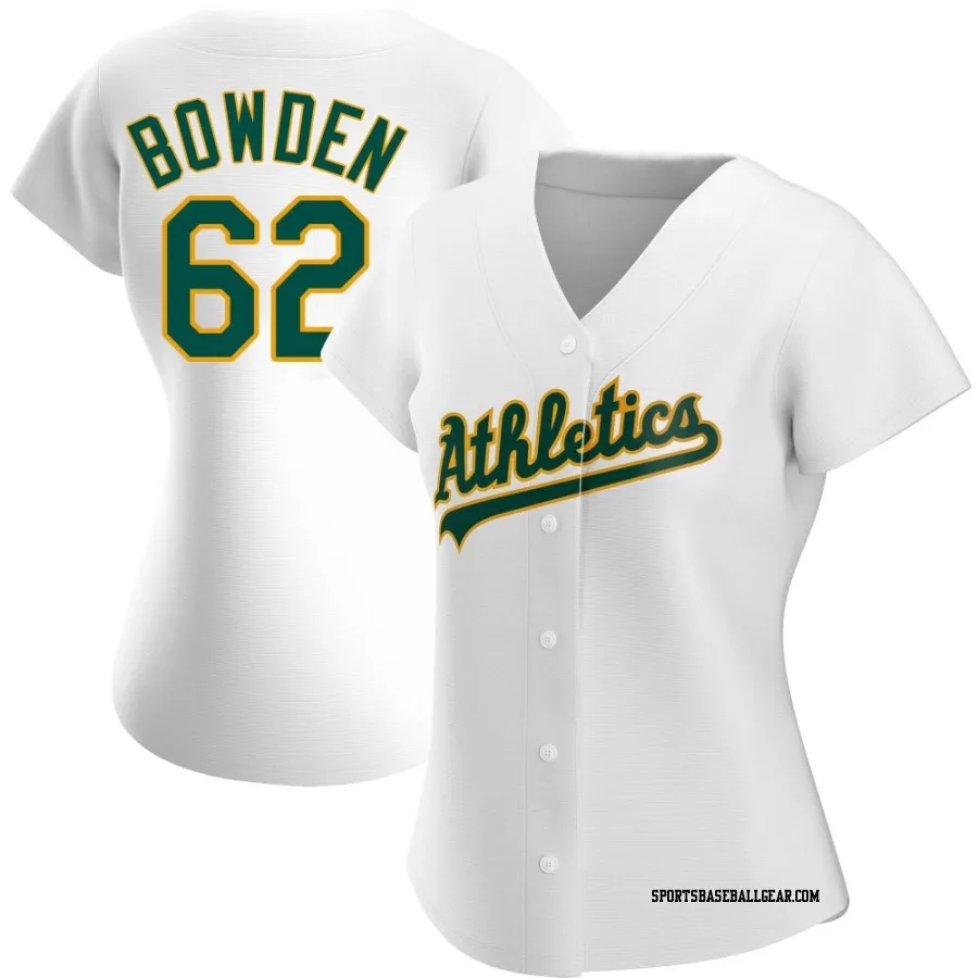 Ben Bowden Women's Oakland Athletics White Replica Home Jersey