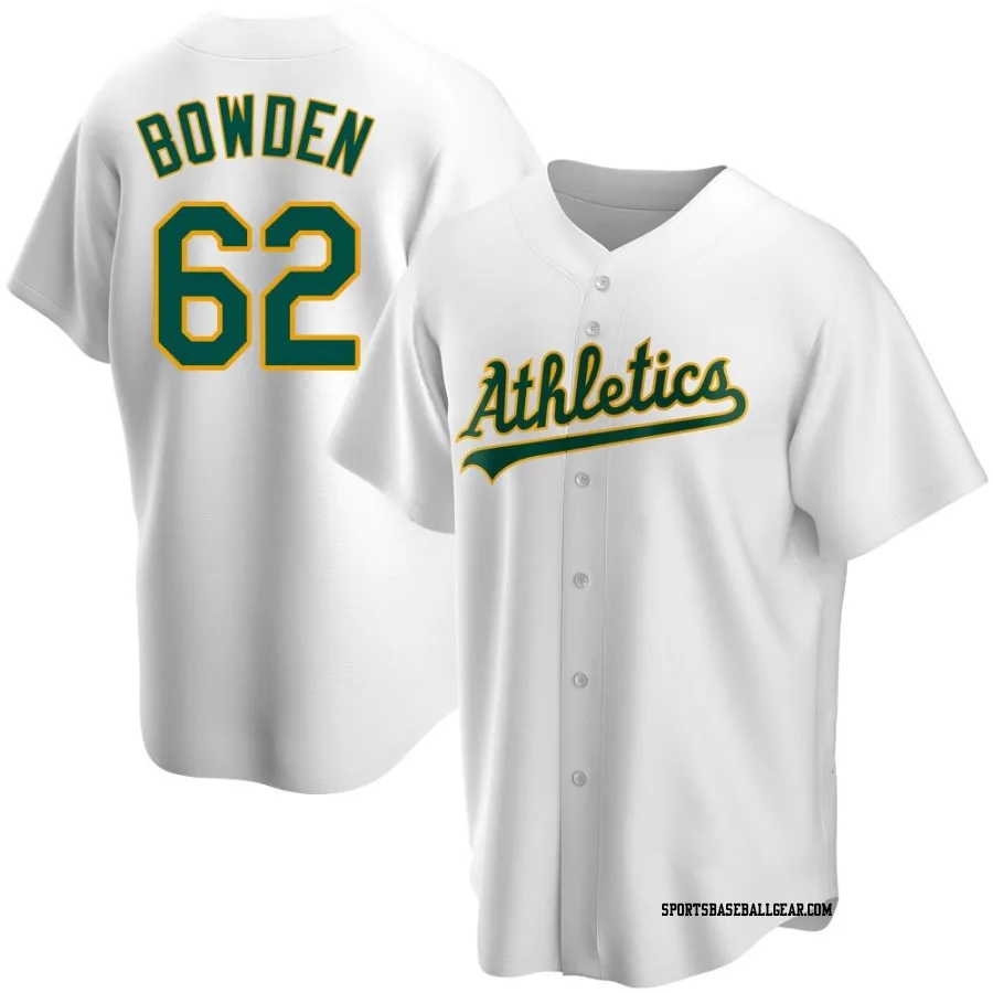 Ben Bowden Youth Oakland Athletics White Replica Home Jersey