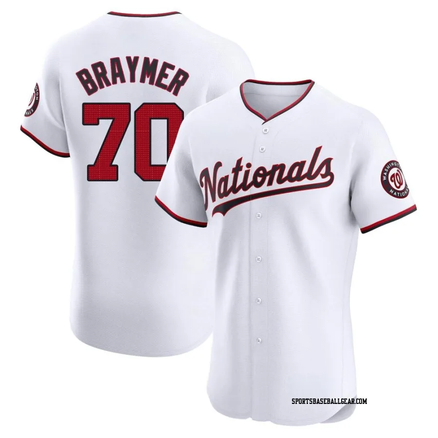 Ben Braymer Men's Washington Nationals White Elite Home Jersey
