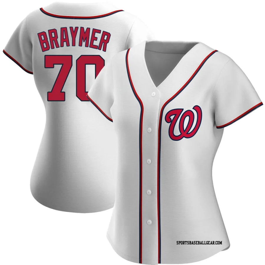 Ben Braymer Women's Washington Nationals White Authentic Home Jersey