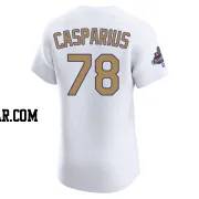 Ben Casparius Men's Los Angeles Dodgers Gold Elite White 2025 Collection Jersey