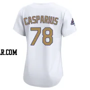 Ben Casparius Women's Los Angeles Dodgers Gold Limited White 2025 Collection Jersey