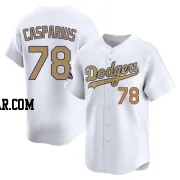 Ben Casparius Youth Los Angeles Dodgers Gold Limited White 2025 Collection Jersey