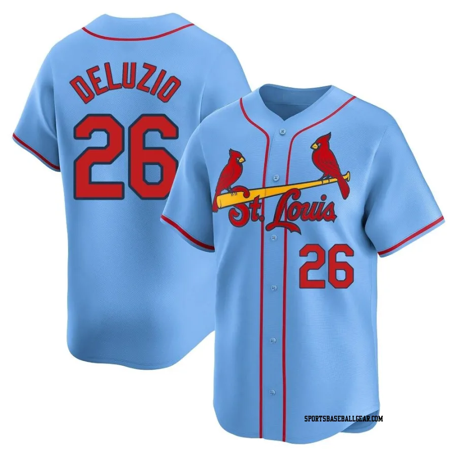 Ben DeLuzio Men's St. Louis Cardinals Light Blue Limited Alternate Jersey
