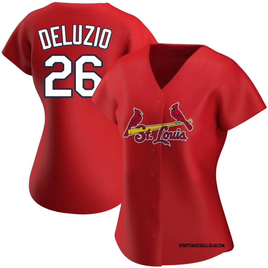 Ben DeLuzio Women's St. Louis Cardinals Red Authentic Alternate Jersey