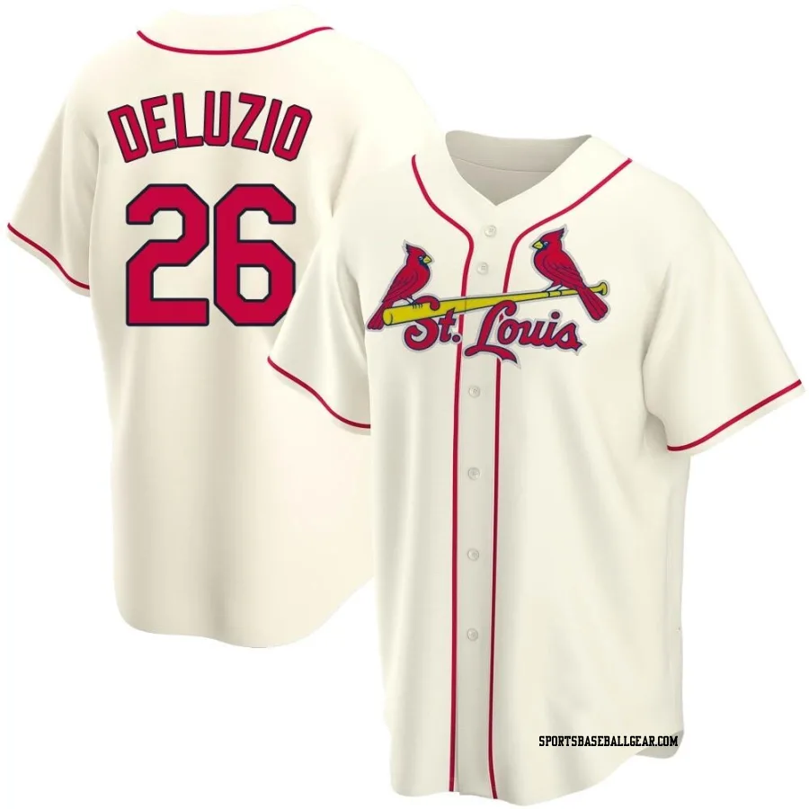Ben DeLuzio Youth St. Louis Cardinals Cream Replica Alternate Jersey