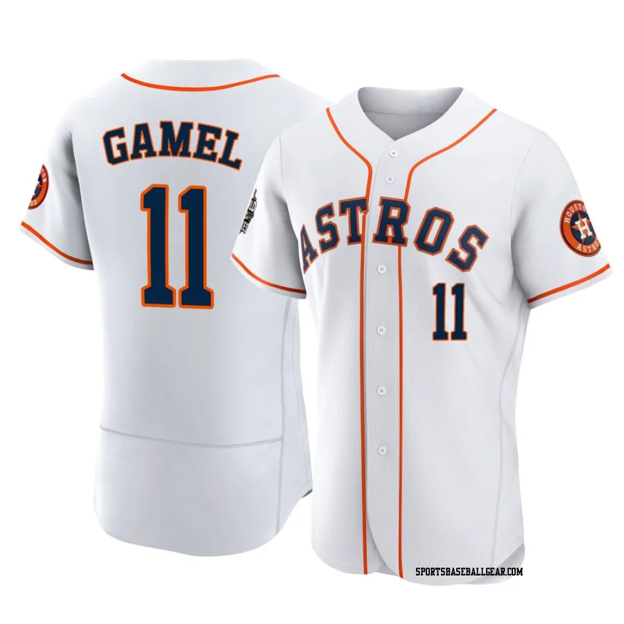 Ben Gamel Men's Houston Astros White Game Authentic 2022 World Series Home Jersey