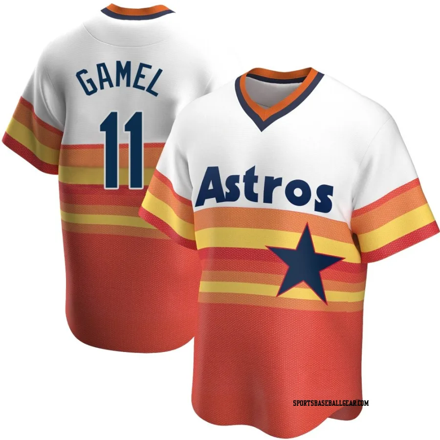 Ben Gamel Men's Houston Astros White Game Home Replica Cooperstown Collection Jersey
