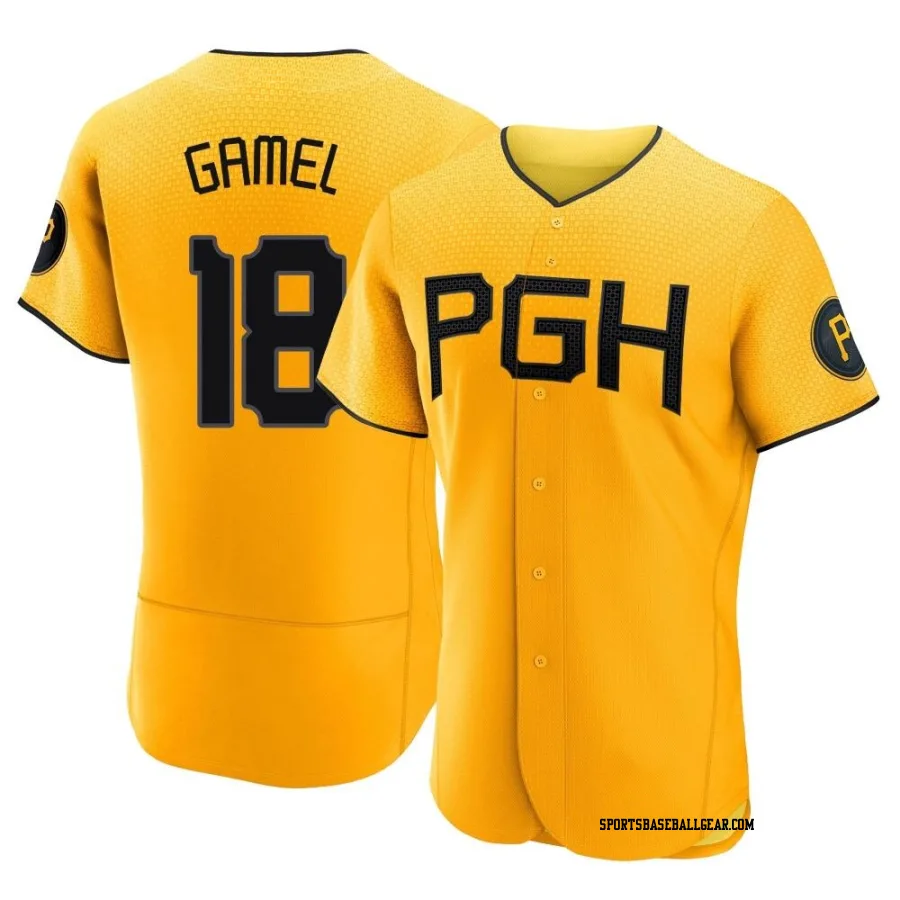 Ben Gamel Men's Pittsburgh Pirates Gold Game Authentic 2023 City Connect Jersey