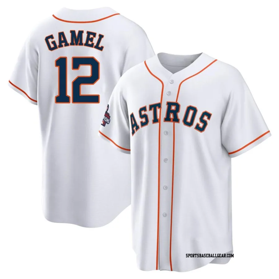 Ben Gamel Youth Houston Astros White Game Replica 2022 World Series Champions Home Jersey
