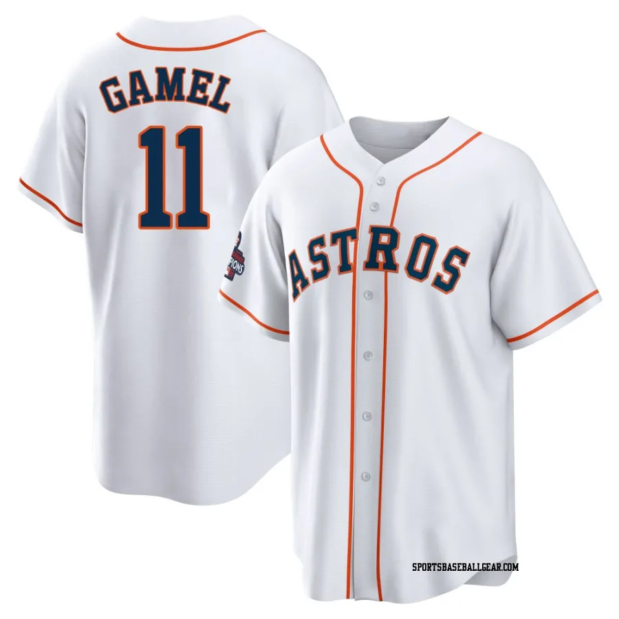 Ben Gamel Youth Houston Astros White Game Replica 2022 World Series Champions Home Jersey