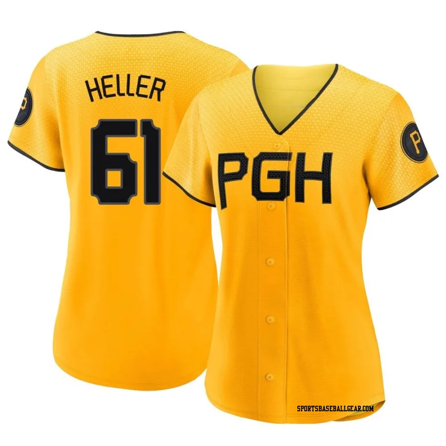 Ben Heller Women's Pittsburgh Pirates Gold Authentic 2023 City Connect Jersey