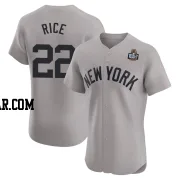 Ben Rice Men's New York Yankees Gray Elite Road 2024 World Series Jersey