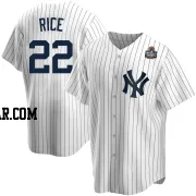 Ben Rice Men's New York Yankees White Replica Home 2024 World Series Jersey