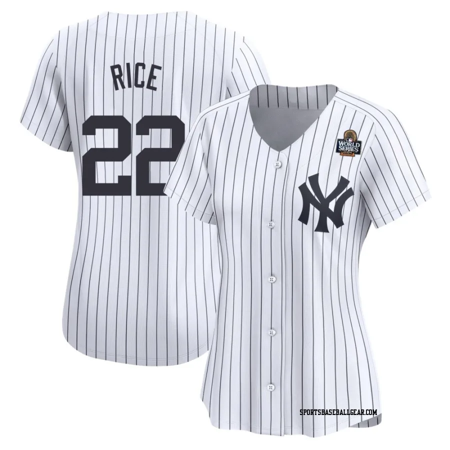 Ben Rice Women's New York Yankees White Limited Yankee Home 2024 World Series Jersey