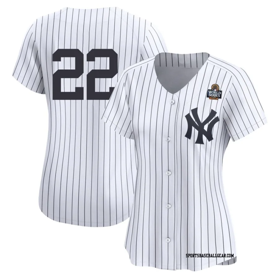Ben Rice Women's New York Yankees White Limited Yankee Home 2nd 2024 World Series Jersey