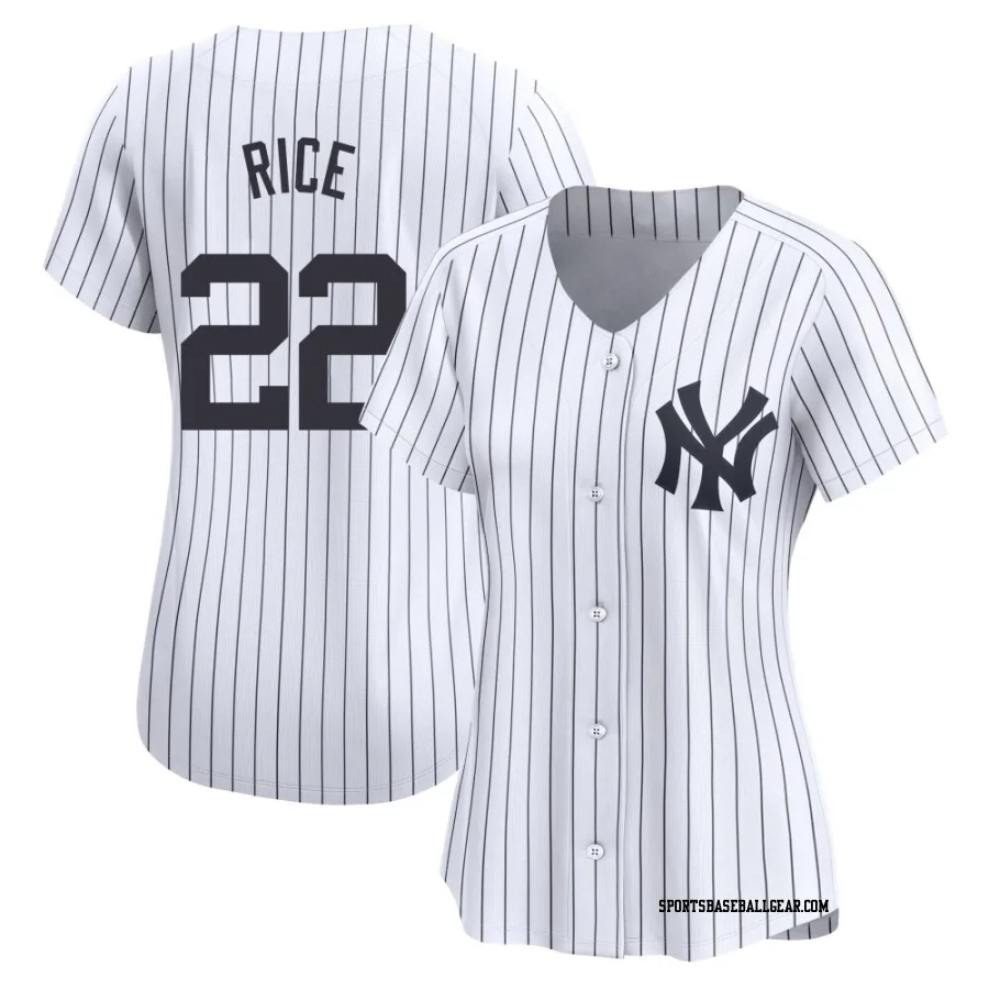 Ben Rice Women's New York Yankees White Limited Yankee Home Jersey