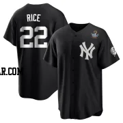 Ben Rice Youth New York Yankees Black/White Replica 2024 World Series Jersey