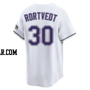 Ben Rortvedt Youth Tampa Bay Rays White Limited Throwback Cooperstown Jersey