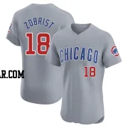 Ben Zobrist Men's Chicago Cubs Gray Elite Road Jersey