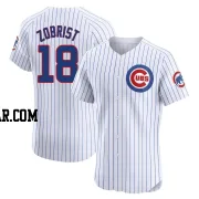 Ben Zobrist Men's Chicago Cubs White Elite Home Jersey
