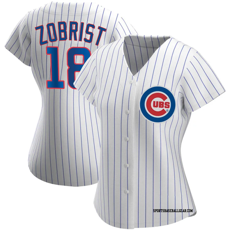 Ben Zobrist Women's Chicago Cubs White Authentic Home Jersey