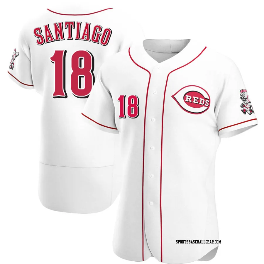 Benito Santiago Men's Cincinnati Reds White Authentic Home Jersey