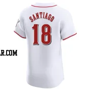Benito Santiago Men's Cincinnati Reds White Elite Home Jersey